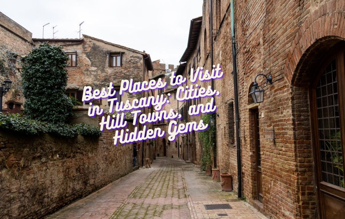 Beautiful hilltop towns and vineyards in Tuscany Italy